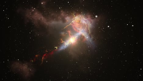 Nebel-Und-Galaxien,-Die-Im-Großen-Universum-Schweben
