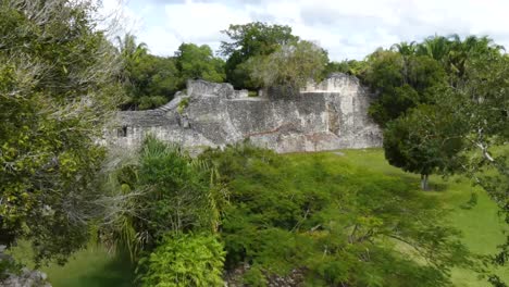 The-Acropolis-viewed-from-the-top-of-The-Temple-of-the-King-at-Kohunlich-Mayan-Site---Quintana-Roo,-Mexico