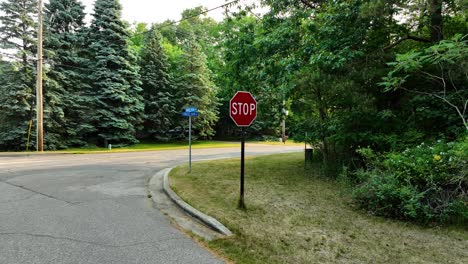 Rising-and-pushing-toward-an-American-traffic-Stop-sign