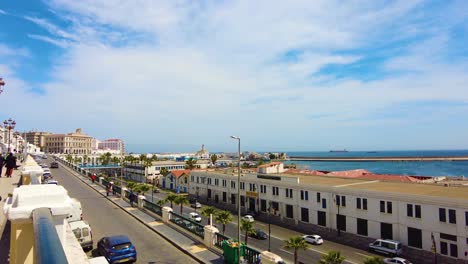 drone-shot-of-the-seafront-road-of-algiers-the-capital---SLOW-MOTION