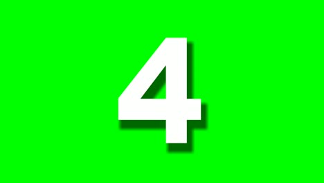 Number-four-4-cartoon-animation-green-screen