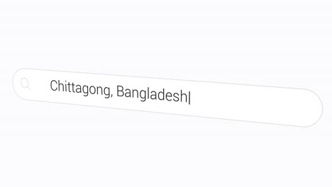 Searching-Chittagong,-Bangladesh-In-Computer-Browser