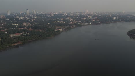 Aerial-shot-of-mangalore-backwaters-near-the-seashore
