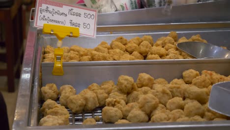 Asian-street-food-market-food-booth-shrimp-ball