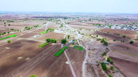 Aerial-camera-moving-above-the-Indian-farm-at-summer-time
