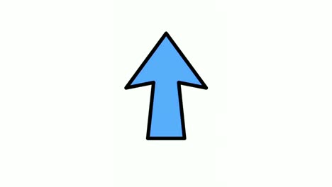 blue arrow pointing up
