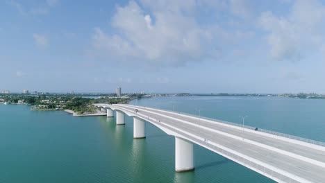 Aerial-Reverse-Dolly-Next-to-the-John-Ringling-Causeway-Bridge-in-Sarasota-Florida