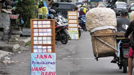Indonesian-money-rupiah-exchange-on-the-side-of-the-road-in-Pandaan-Indonesia