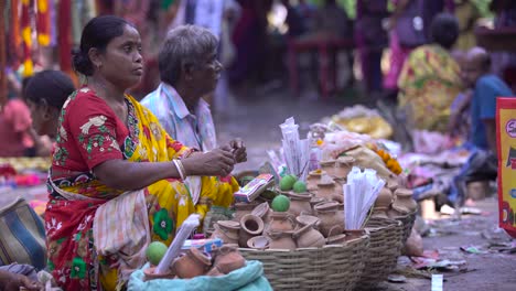 Puja-items-are-being-sold-in-religious-fairs