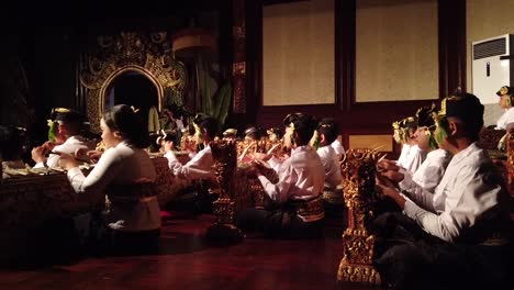 Gamelan-Group-Performs-Traditional-Music-from-Bali-Indonesia,-Travel-Destination-Southeast-Asia