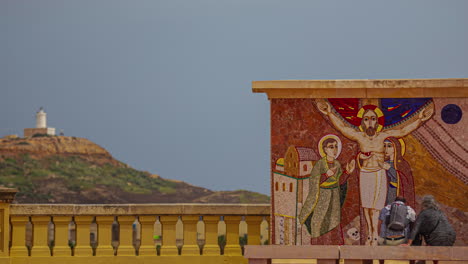 Blick-Auf-Eines-Der-Kunstwerke-In-Der-Basilika-Des-Nationalheiligtums-Der-Heiligen-Jungfrau-Auf-Der-Insel-Gozo