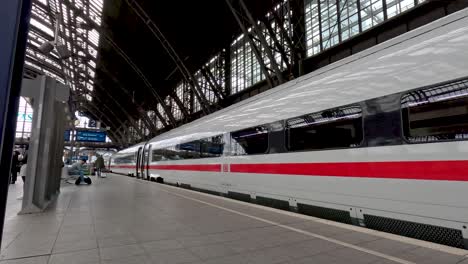 18-April-2023---German-ICE-High-Speed-Train-Waiting-At-Koln-Hauptbahnhof-Platform-Before-Departure-Time