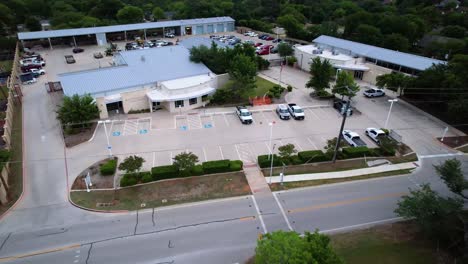 Editorial-Aerial-footage-of-the-Robert-and-Lee-DuVall-center-in-Highland-Village-Texas