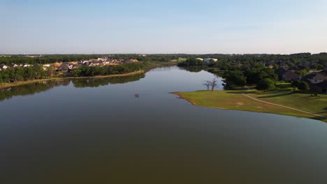 This-is-an-editorial-video-of-aerial-footage-of-Lake-Sharon-in-Corinth-Texas