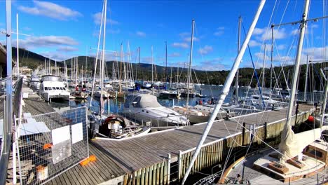 Kettering,-Tasmania,-Australia---15-March-2019:-Oyster-Cove-Marina-at-Kettering-where-the-vehicle-ferry-transports-to-Bruny-Island-Tasmania