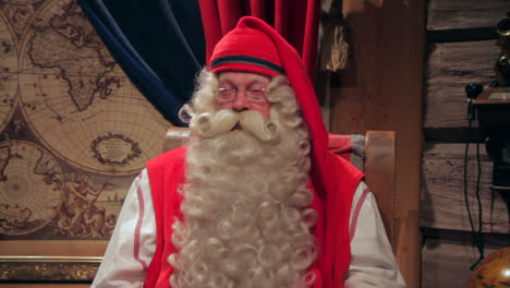 The-real-Santa-Claus-sits-for-an-interview-and-speaks-on-camera-SLOMO