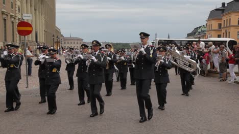 Stockholm's-Royal-Palace-Guards-On-Duty