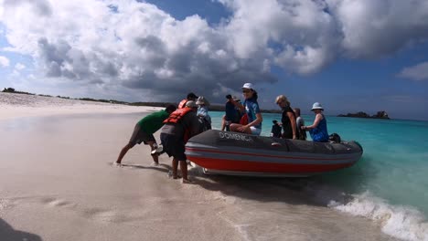 Tourists-are-getting-ready-to-disembark-on-a-beach-of-the-Galapagos-Islands