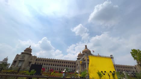 An-establishment-shot-of-the-majestic-assembly-building-of-Karnataka