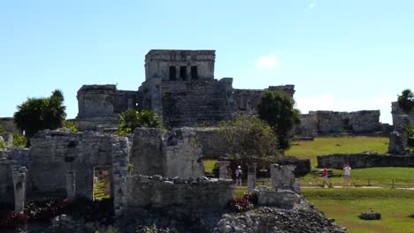 El-Castillo-at-Tulum-archeological-site,-Quintana-Roo,-Mexico