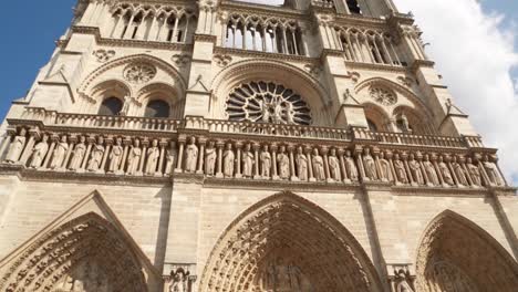 The-western-façade-of-Notre-Dame-cathedral-5-years-before-the-fire-in-Paris,-France