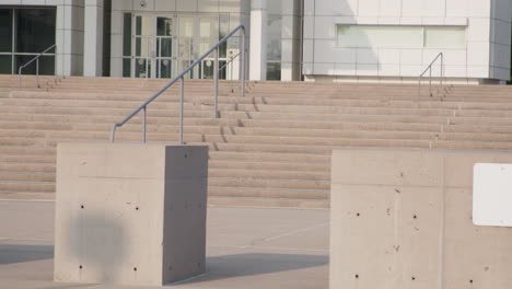 Central-Islip-New-York-Federal-Courthouse-Exterior-Static-Shot-of-Stairs-Close-Up