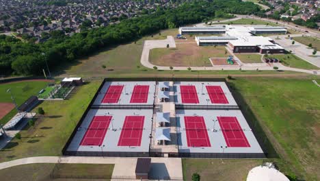 Aerial-footage-of-tennis-courts-at-Ray-Braswell-High-School-in-Aubrey-Texas