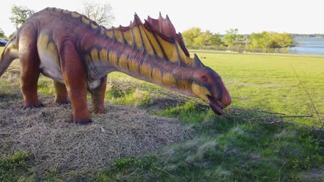 Video-of-an-animatronic-Armargasaurus-at-the-Prehistoric-Park-in-Meadowmere-Park-on-Lake-Grapevine-in-Grapevine-Texas