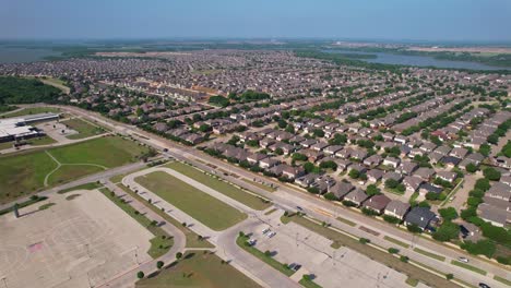 Luftaufnahmen-Eines-Viertels-In-Aubrey,-Texas