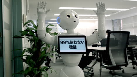 Pepper-Robot-Assistant-with-Information-screen-inside-a-office-premises