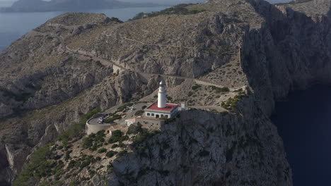 Luftaufnahmen-Des-Leuchtturms-Cap-De-Formentor