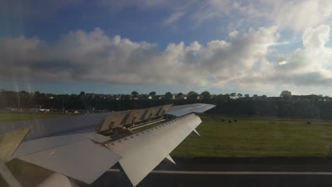 Airplane-taxing-in-João-Paulo's-II-in-the-city-of-Ponta-Delgada-in-São-Migel's-island-in-the-Azores