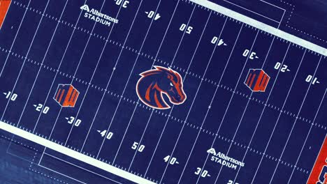 Top-View-Of-Albertsons-Stadium-Football-Field-At-Boise-State-University-In-Boise,-Idaho