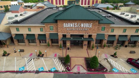 This-is-editorial-aerial-footage-of-Barnes-and-Noble-in-Highland-Village-Texas-located-at-4100-Deer-Crk-Ste-100,-Highland-Village,-TX-75077