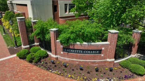 Lafayette-College-welcome-sign-on-college-campus