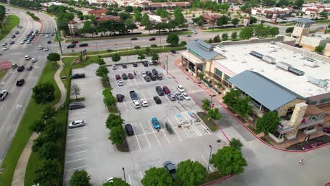 This-is-editorial-Aerial-overview-of-Whole-Food-in-Highland-Village-Texas-located-at-4041-Waller-Crk,-Highland-Village,-TX-75077