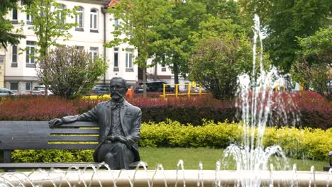 Monument-of-Wojciech-Kętrzyński-in-the-park-in-Kętrzyn