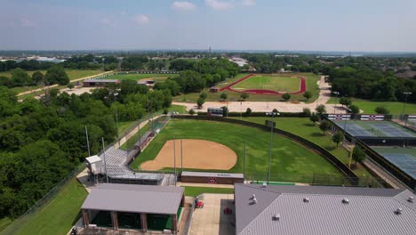 Editorial-Aerial-footage-of-athletic-field-for-Marcus-High-School-in-Flower-Mound-Texas