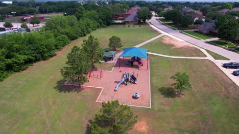 This-is-editorial-Aerial-footage-of-Dixon-Park-in-Flower-Mound-Texas