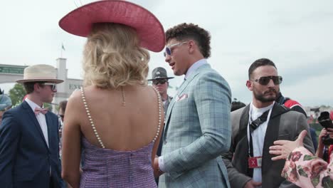 Patrick-Mahomes-and-Wife,-Brittany-Mahomes-at-The-Kentucky-Derby