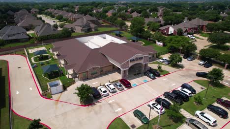 Aerial-footage-of-the-Kids-'R'-Kids-Learning-Academy-of-North-Flower-Mound-in-Texas