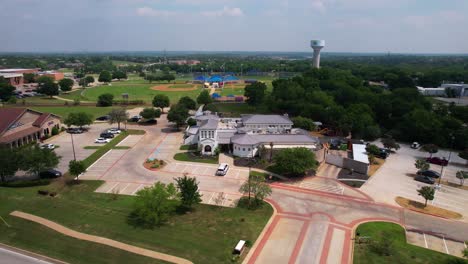 This-is-editorial-Aerial-footage-of-Hugo's-Lost-Colony-restaurant-in-Highland-Village-Texas