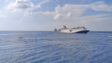 Capture-the-breathtaking-spectacle-of-a-Carnival-cruise-ship-as-it-gracefully-turns-and-drifts,-ready-to-embark-on-an-incredible-journey-from-the-port-scenic-view-|Carnival-cruise-ship-cinematic-video