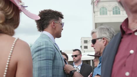 Patrick-Mahomes-In-The-Paddock-At-The-Kentucky-Derby