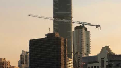 Morning-view-of-Brisbane-City-construction-at-sunrise-from-Southbank
