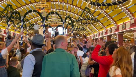 First-day-of-Oktoberfest-inside-the-tent,-Munich,-Germany