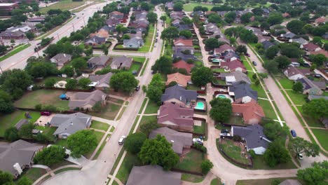Luftaufnahmen-Der-Nachbarschaft-In-Flower-Mound,-Texas,-In-Der-Nähe-Des-Weilers-LN
