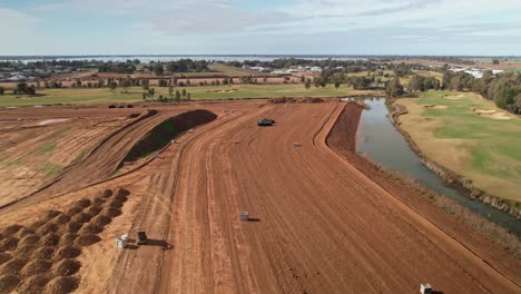 Yarrawonga,-Victoria,-Australia---2-June-2023:-Reveal-of-earthworks-on-new-residential-stage-at-Silverwoods-Estate-in-Yarrawonga