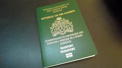 Stationary-view-of-Gambia-biometric-passport---Republic-of-The-Gambia---Gambian-passport