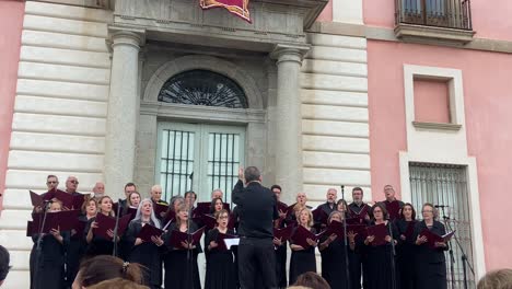 Large-and-elegant-choir-singing-the-repertoire-in-a-concert-in-front-of-a-palace